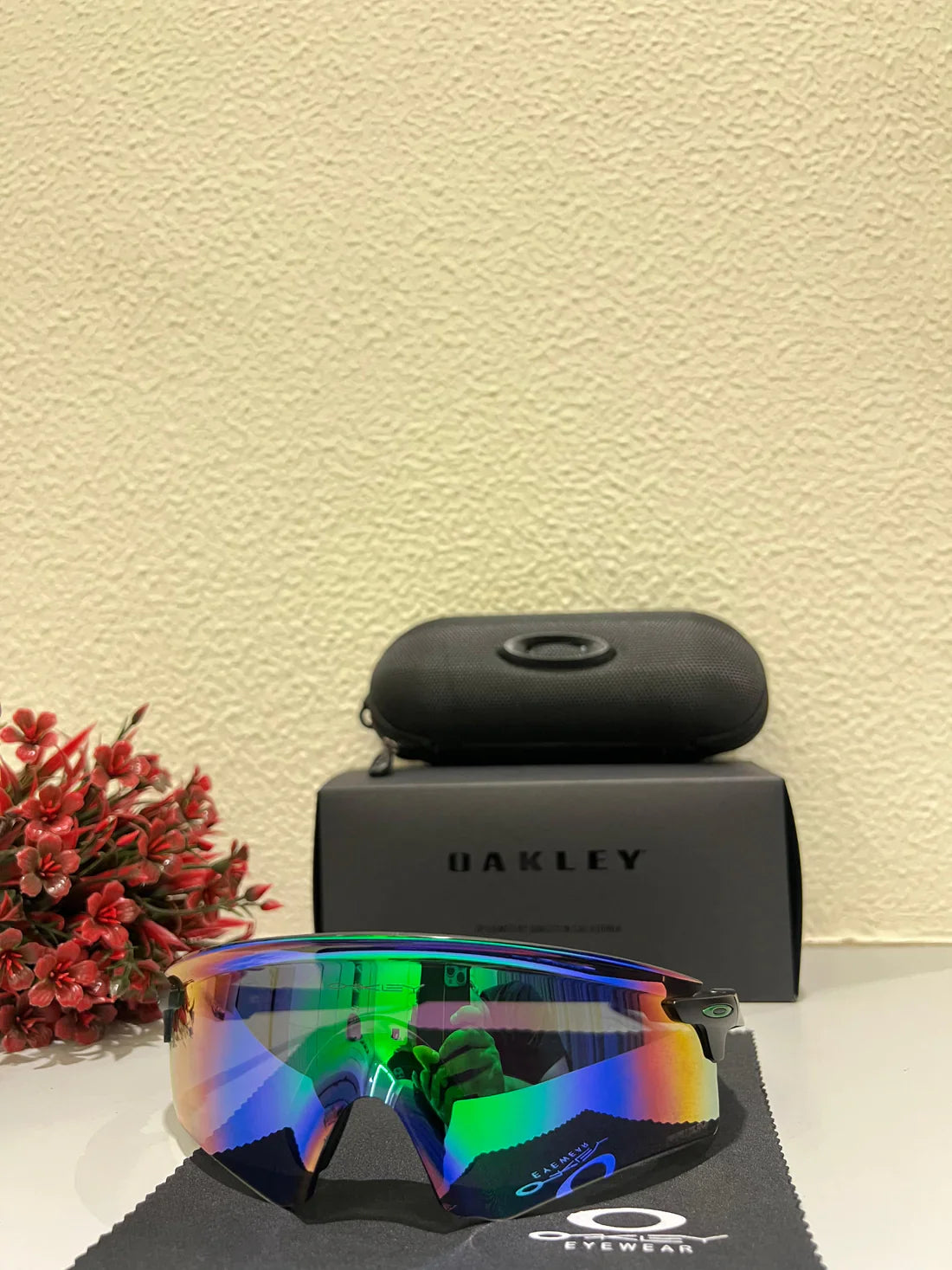 OAKLEY Encoder Sports Sunglasses (BLACK GREEN)