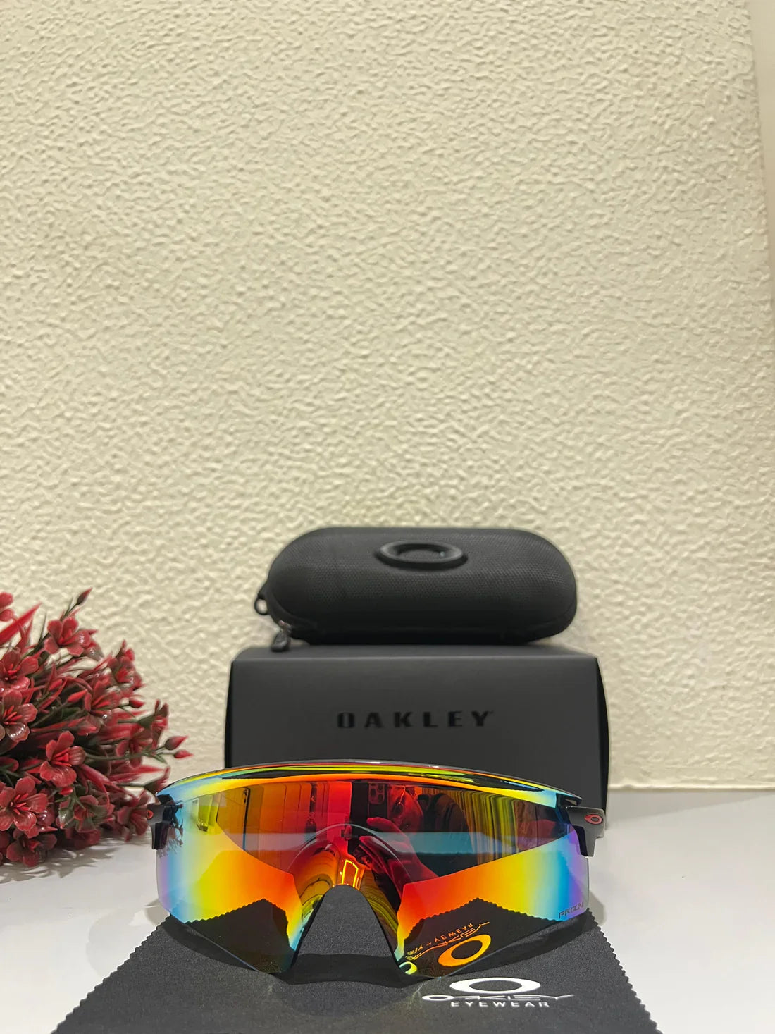 OAKLEY Encoder Sports Sunglasses (BLACK ORANGE)
