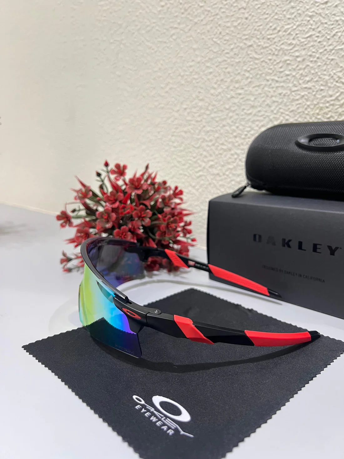 OAKLEY Encoder Sports Sunglasses (BLACK ORANGE)